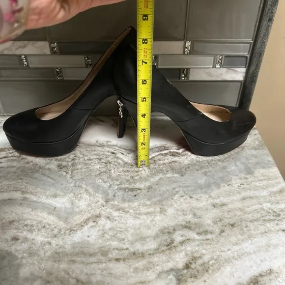 Christian Louboutin, Bianca Zip Pump Black Leather Platform Size 41.