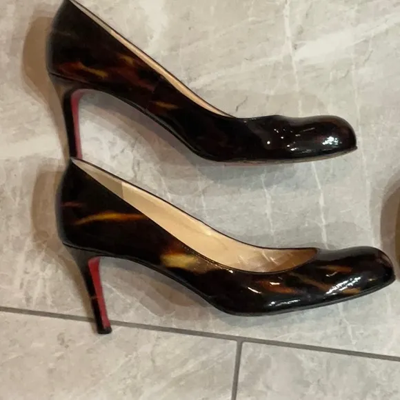 Christian Louboutin Patent Tortoise Pumps