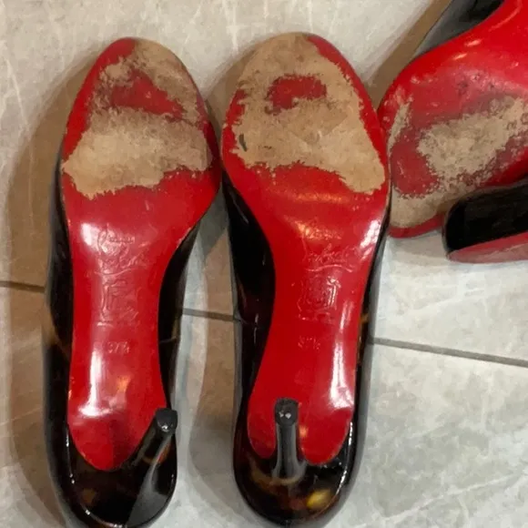 Christian Louboutin Patent Tortoise Pumps