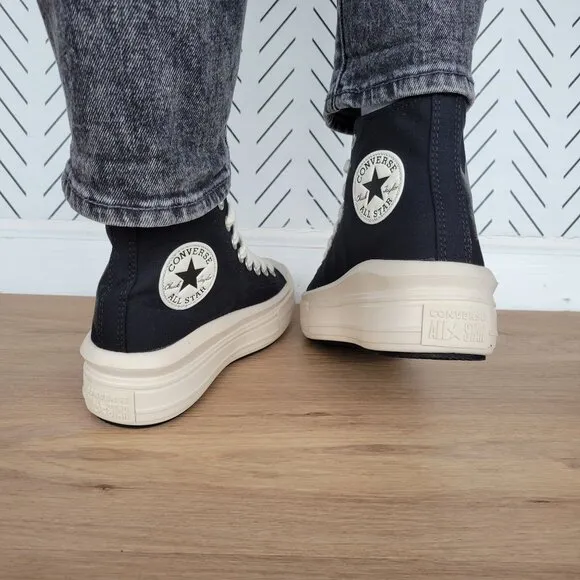 ⭐Chuck Taylor All Star Move Platform Shoes 7.5 Large Star Black Canvas A09899C⭐