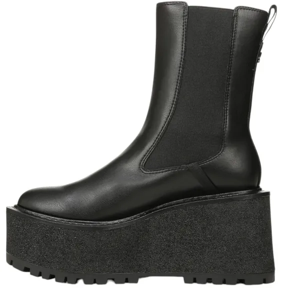 Circus by Sam Edelman Womens Susan Faux Leather Chunky Chelsea Boots 7.5 Medium