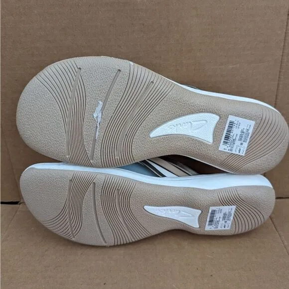 Clarks Breeze Coral Woven Strap Flip-Flop Sandals Summer Beach Womens Size 9
