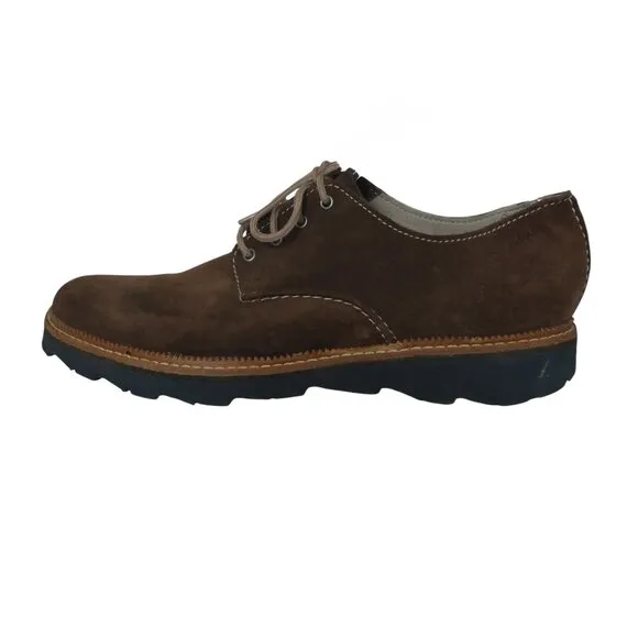 Clarks Frelan Walk Brown Suede Lace Up Casual Oxford Shoes Mens 13