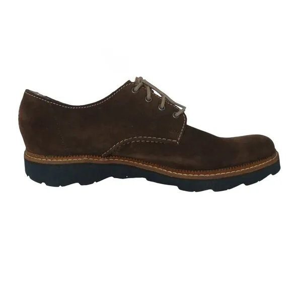 Clarks Frelan Walk Brown Suede Lace Up Casual Oxford Shoes Mens 13