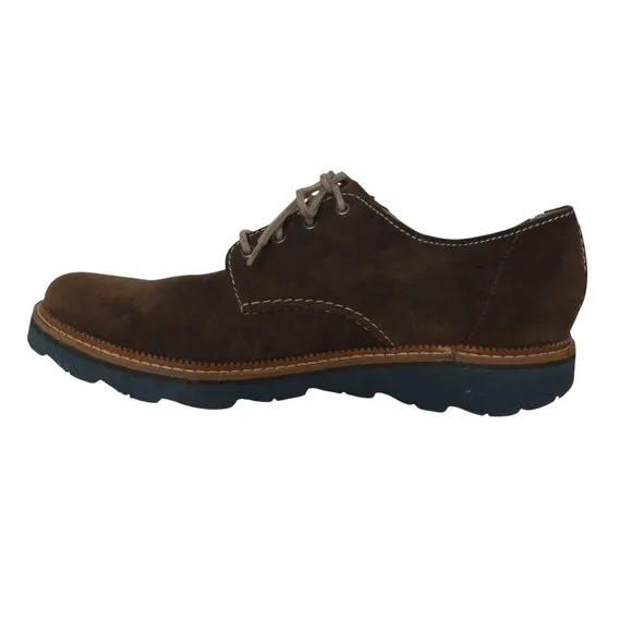 Clarks Frelan Walk Brown Suede Lace Up Casual Oxford Shoes Mens 13