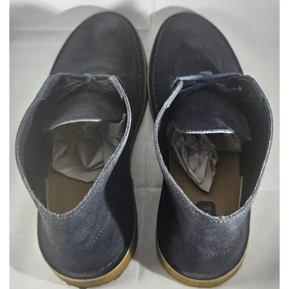 Clarks Men's Originals Desert Chukka  Dark Navy Blue Suede Boots  Size 10