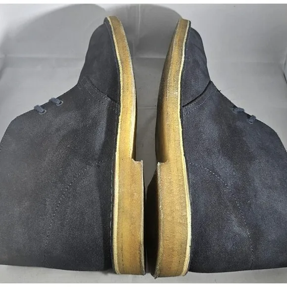 Clarks Men's Originals Desert Chukka  Dark Navy Blue Suede Boots  Size 10