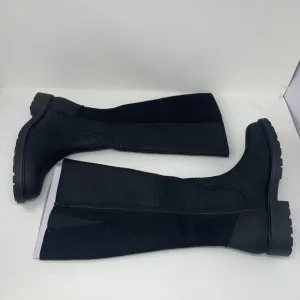 Clarks Opal Glow 261679105070 Boots Women's 9.5 Black Leather‎ Knee High S0542