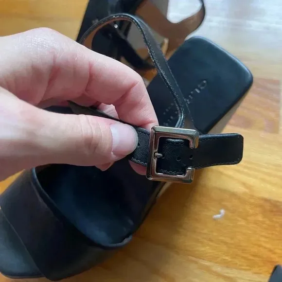 Clergerie Block Heel Leather Platform Sandal| 7