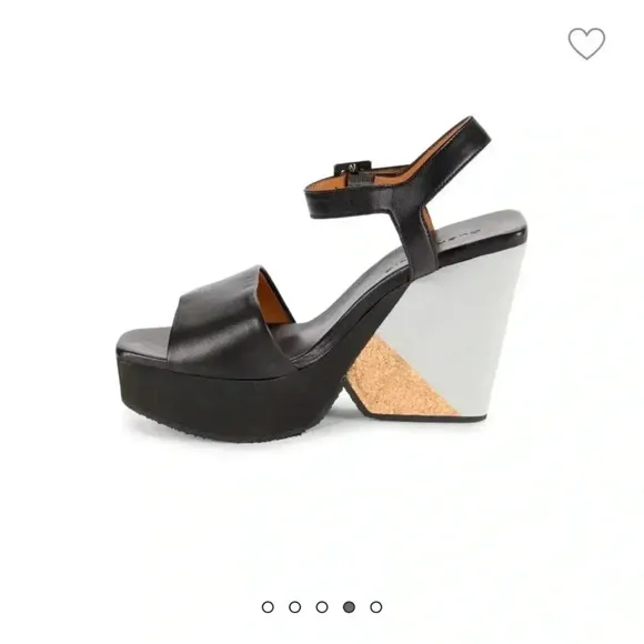 Clergerie Block Heel Leather Platform Sandal| 7