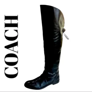 Coach Cheyenne Over The Knee Genuine Leather Boots