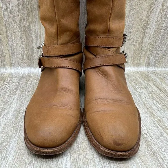 Coach Riding Boots Womens 6.5 Marlena Vintage‎ Caramel Brown Knee High Horse Bit