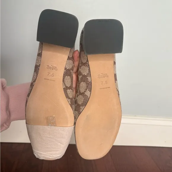 Coach Women's Ava Mini Signature Jacquard Ballet Pump- Size 7.5