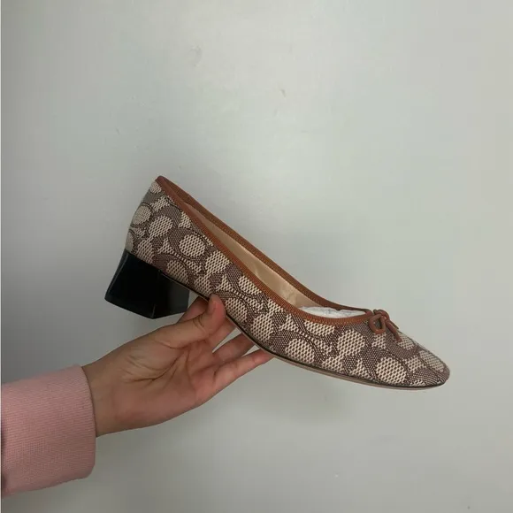 Coach Women's Ava Mini Signature Jacquard Ballet Pump- Size 7.5