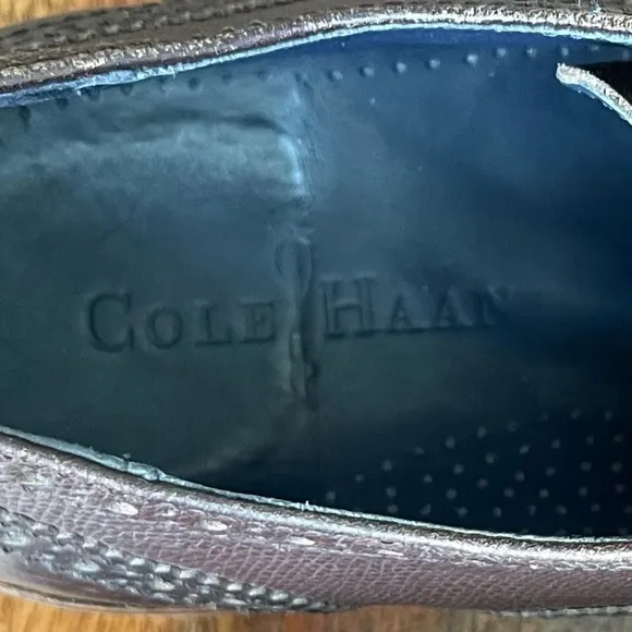 Cole Haan C11757 Colton Pebbled Oxford Mend Dress Shoes in Dark Brown Size: 10M