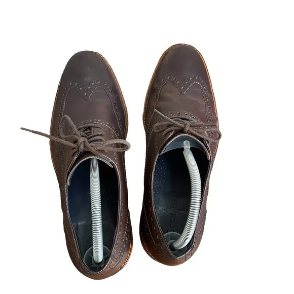 Cole Haan C11757 Colton Pebbled Oxford Mend Dress Shoes in Dark Brown Size: 10M