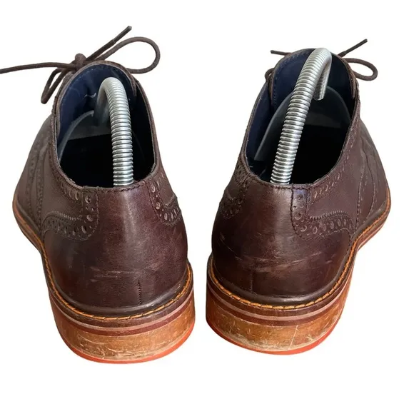 Cole Haan C11757 Colton Pebbled Oxford Mend Dress Shoes in Dark Brown Size: 10M