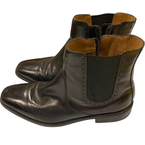Cole Haan Chelsea Boots C23091 Mens Ankle Boots Leather Elastic Side Black 9