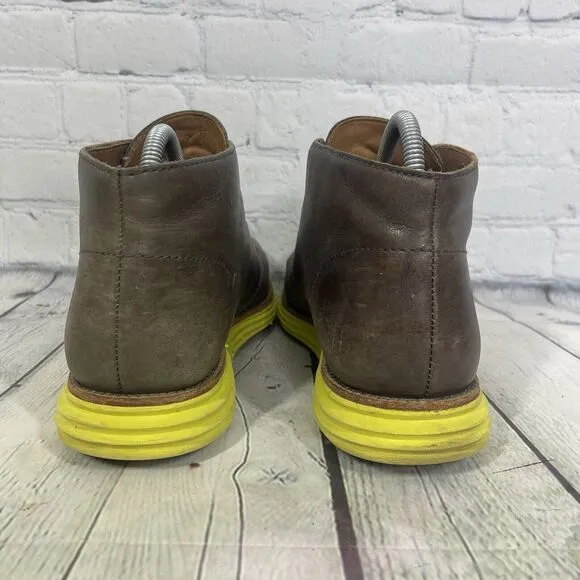 Cole Haan Chukka Boots Men's Size 9 1/2 M Zerogrand Grand.Os Brown/Green Lace
