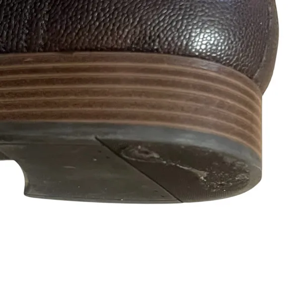 Cole Haan dark brown leather Henry double monk strap dress shoes