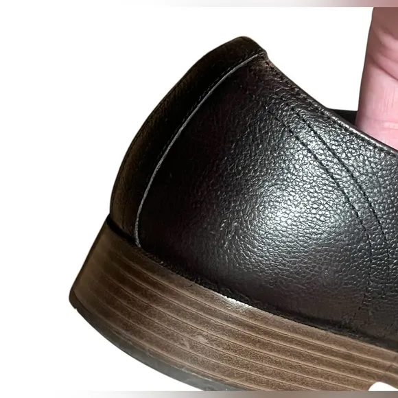 Cole Haan dark brown leather Henry double monk strap dress shoes
