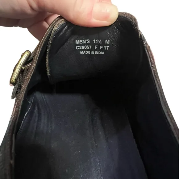 Cole Haan dark brown leather Henry double monk strap dress shoes