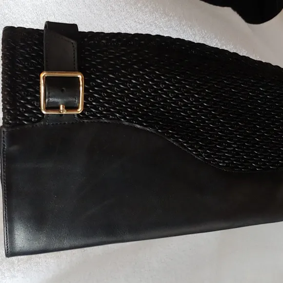 Cole Haan Knee High Black Leather Boots