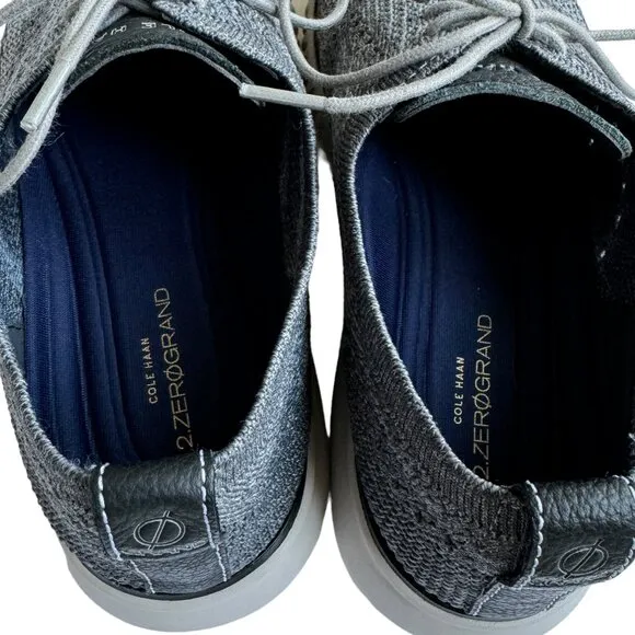 Cole Haan Men's Sz 10 1/2M  2.ZeroGrand Gray Oxford Wingtip Lace Comfort Shoes