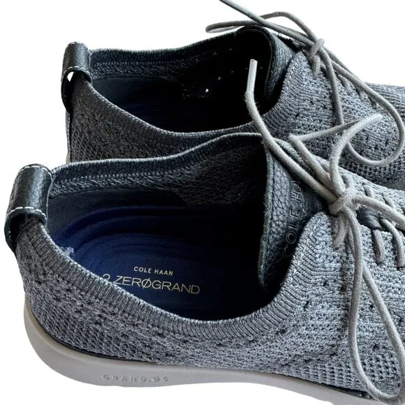 Cole Haan Men's Sz 10 1/2M  2.ZeroGrand Gray Oxford Wingtip Lace Comfort Shoes