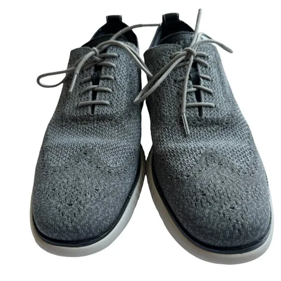 Cole Haan Men's Sz 10 1/2M  2.ZeroGrand Gray Oxford Wingtip Lace Comfort Shoes