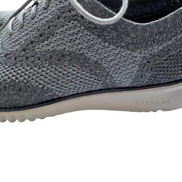 Cole Haan Men's Sz 10 1/2M  2.ZeroGrand Gray Oxford Wingtip Lace Comfort Shoes