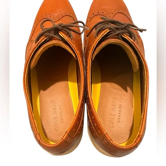 Cole Haan Original Grand Wingtip Lace Up Oxford Shoes Brown, size 11.5