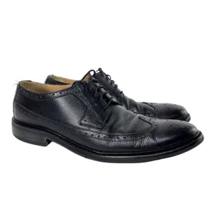 Cole Haan Williams Longwing Derby II Black Pebbled Leather Lace Dress Shoes 10.5