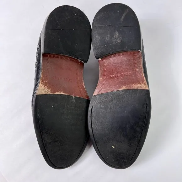 Cole Haan Williams Longwing Derby II Black Pebbled Leather Lace Dress Shoes 10.5
