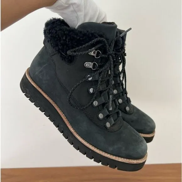 Cole Haan zero ground explorer hiking boots black 6 women suede