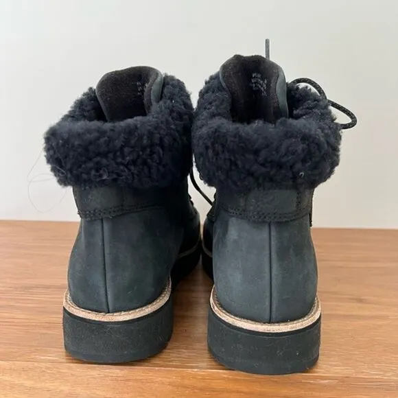 Cole Haan zero ground explorer hiking boots black 6 women suede