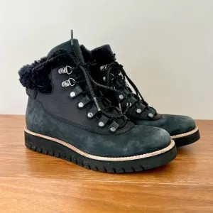 Cole Haan zero ground explorer hiking boots black 6 women suede
