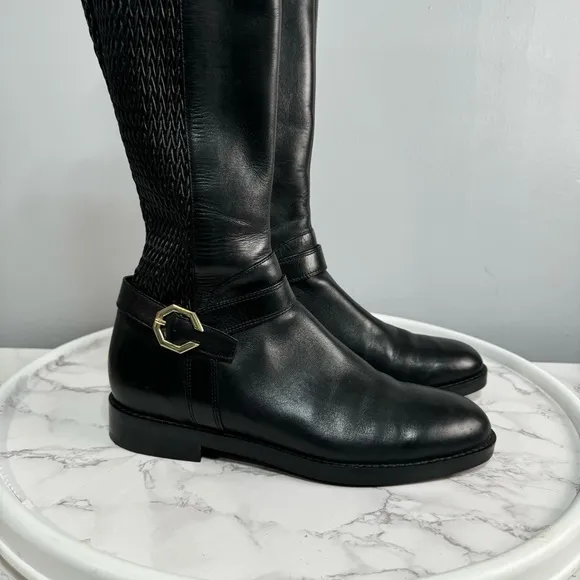 COLE HAAN Zerogrand Clover Knee High Boots sz 7 Leather # H778