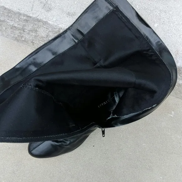 Colin Stuart platform heel knee high leather boots Size 8