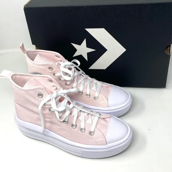 Converse Chuck Taylor Move Platform Canvas Pink Shoes Kid Women Sneakers A03629C