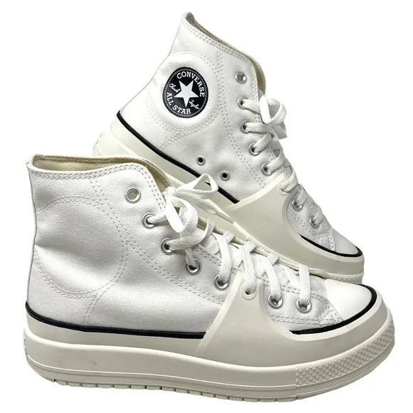 Converse Ctas Construct High Shoes Skate Women Size Casual White Canvas A02832C