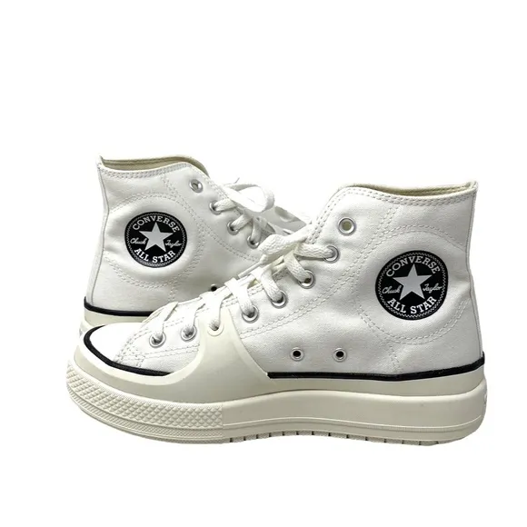 Converse Ctas Construct High Shoes Skate Women Size Casual White Canvas A02832C