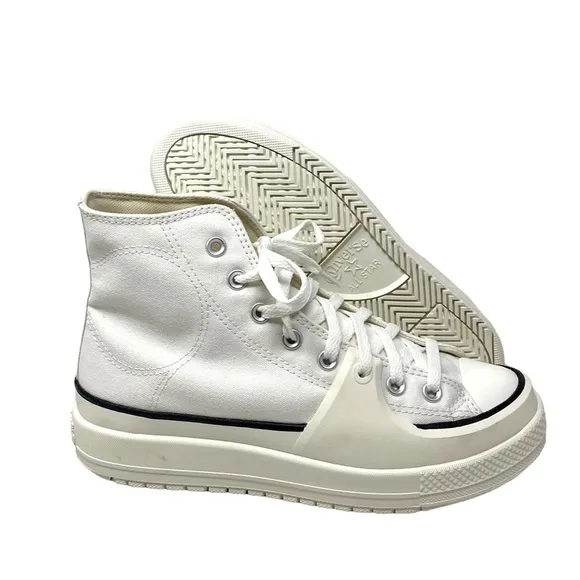 Converse Ctas Construct High Shoes Skate Women Size Casual White Canvas A02832C