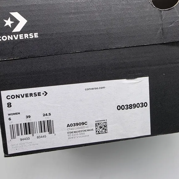 Converse CTAS Hi Lugged Mauve Monochrome Women's Platform Sneakers A03909C NWT