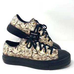 Converse Ctas Lift Platform Beige Canvas Shoes Low Skate Men Custom 171210C-BBBG