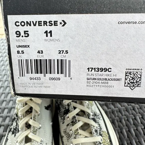 Converse Run Star Hike High Floral Fusion Men's Shoes 171399C Size 9.5