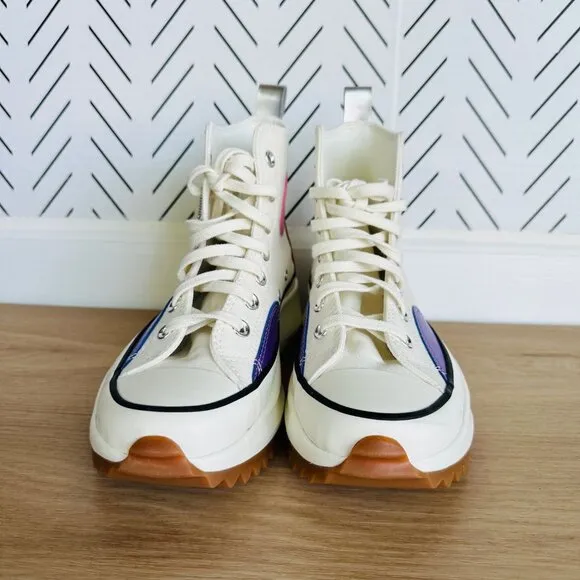 🤩Converse Run Star Hike Platform Chrome Sz 6.5 Men Shoes Beige Chunky A09796C