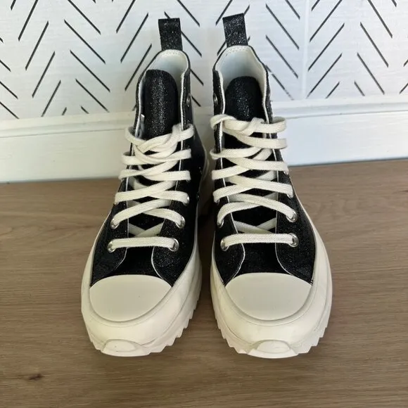 ⭐Converse  Run Star Hike Platform Glitter 5.5 Mens Shoes Sneakers Black A07947C