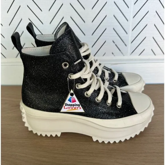 ⭐Converse  Run Star Hike Platform Glitter 5.5 Mens Shoes Sneakers Black A07947C