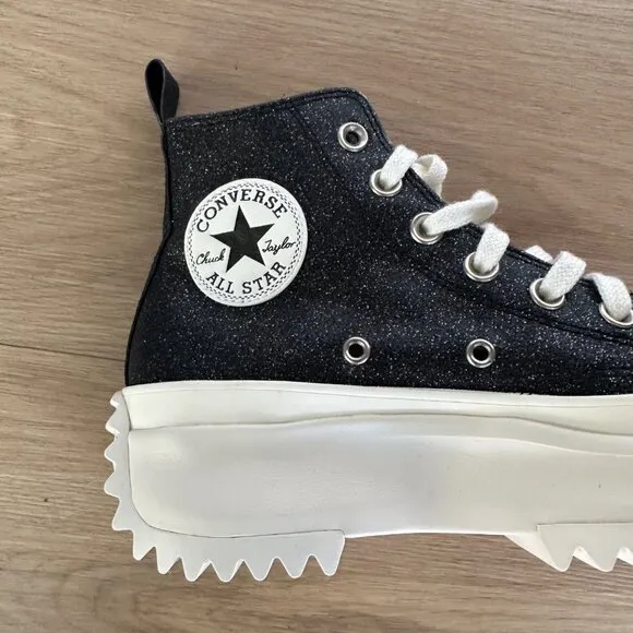 ⭐Converse  Run Star Hike Platform Glitter 5.5 Mens Shoes Sneakers Black A07947C